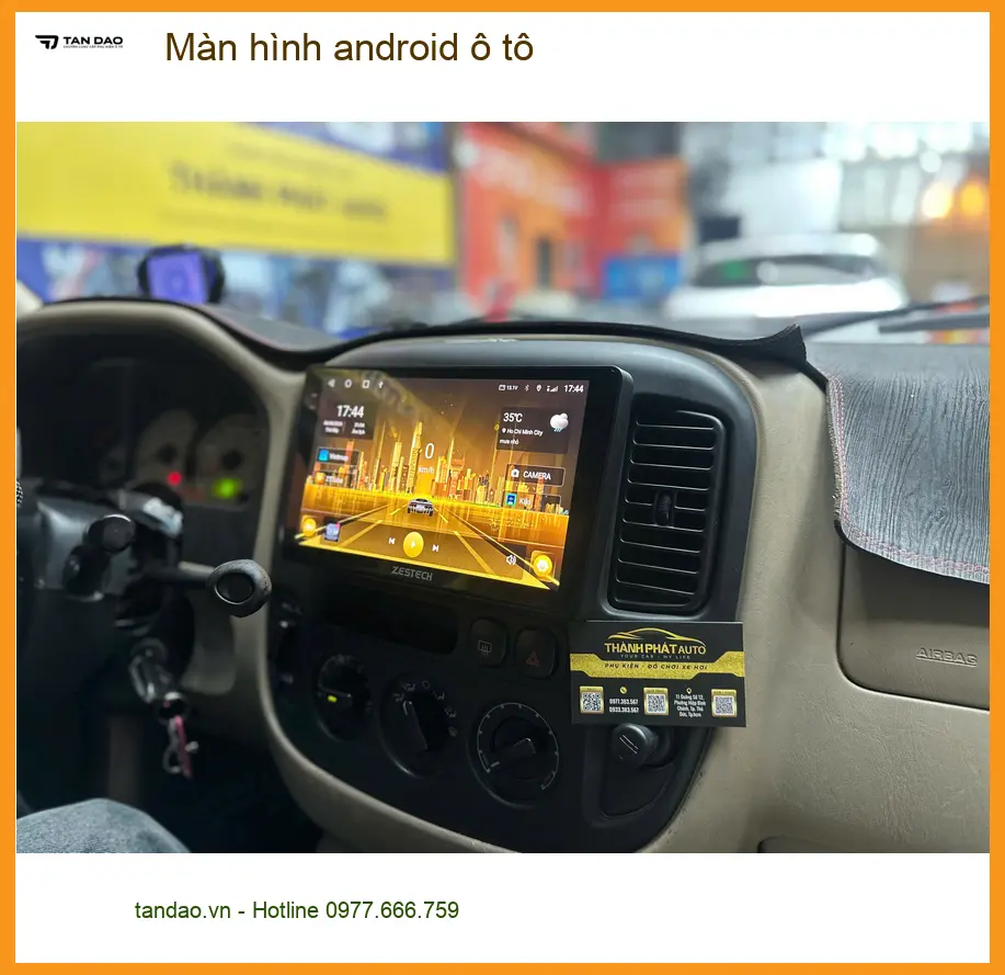 Chị Thùy Dung lắp màn hình Android ô tô cho Ford Everest tại Quận 9. ảnh thực tế 3