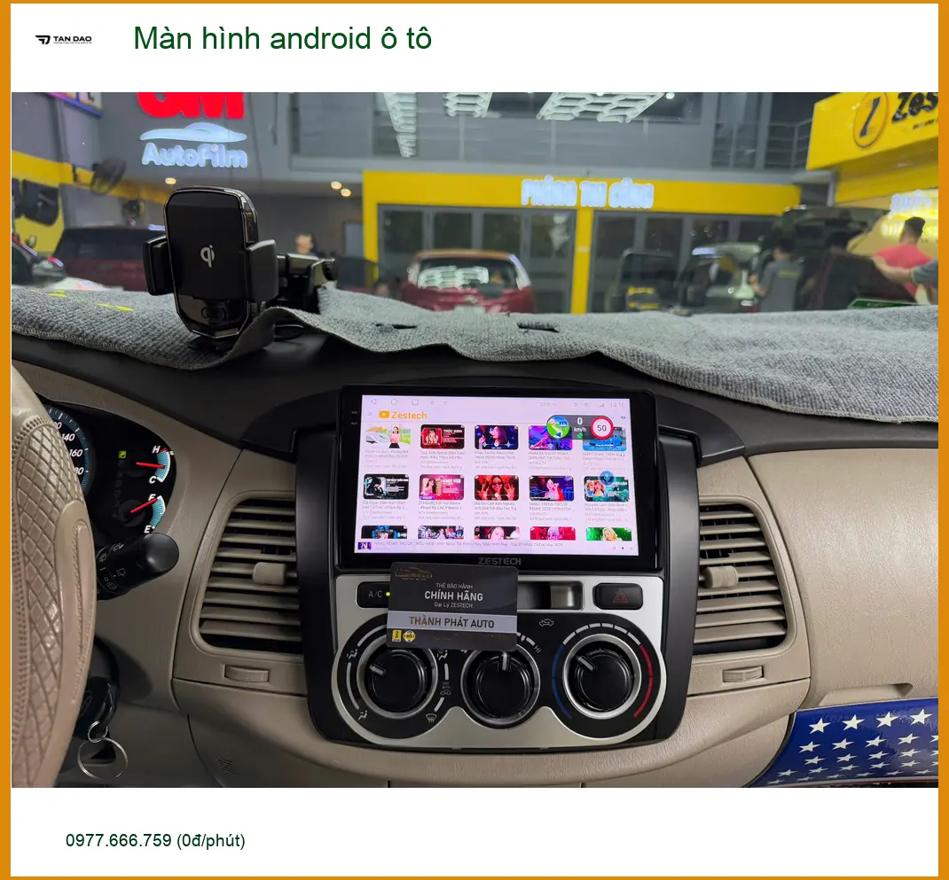 Chị Thảo lắp màn hình Android ô tô cho Kia K3 tại Quận Gò Vấp để xem giải trí
