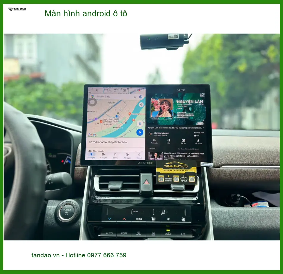 Anh Đức Long lắp màn hình Android ô tô cho VinFast Lux A2.0 tại Phú Nhuận. ảnh thực tế 2