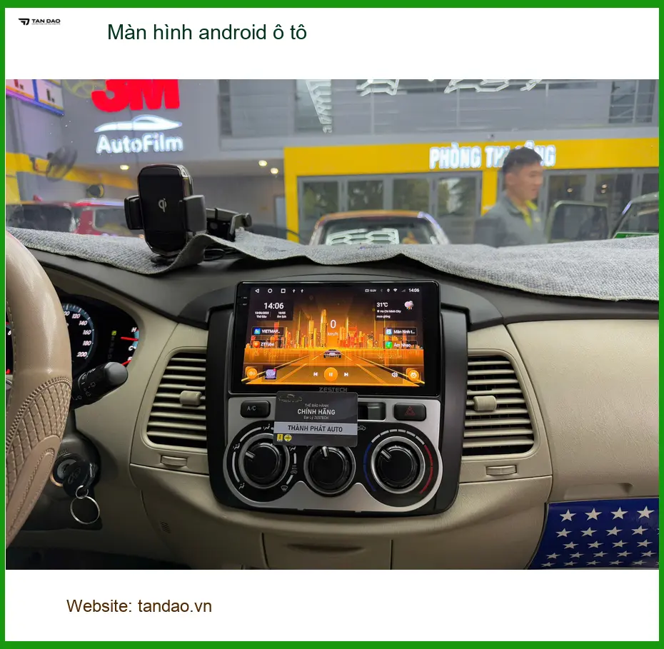 Anh Kiên lắp màn hình android ô tô Hyundai SantaFe tại Quận 9 ảnh thực tế 2
