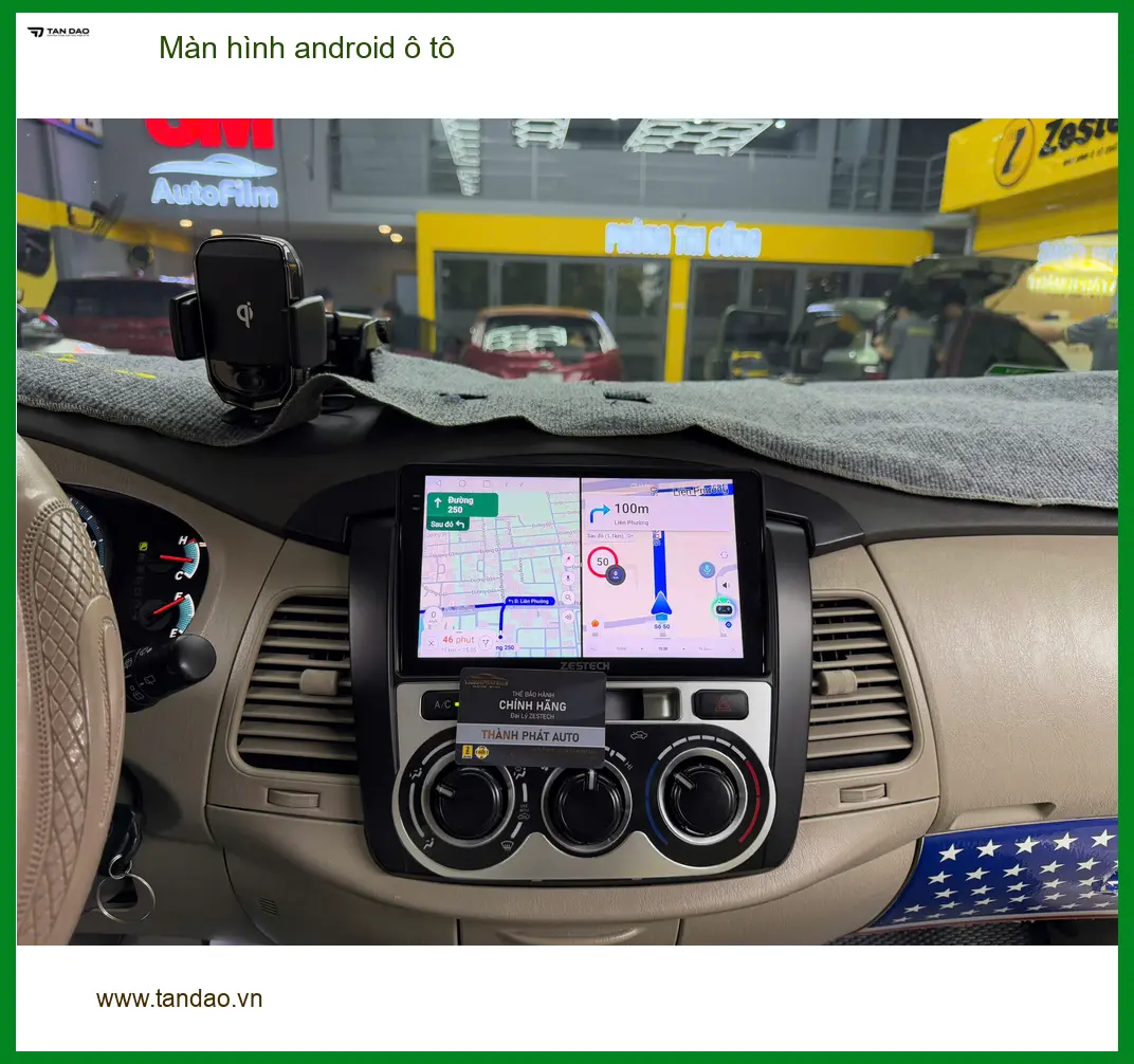 Anh Kiên lắp màn hình android ô tô Hyundai SantaFe tại Quận 9 ảnh thực tế 4