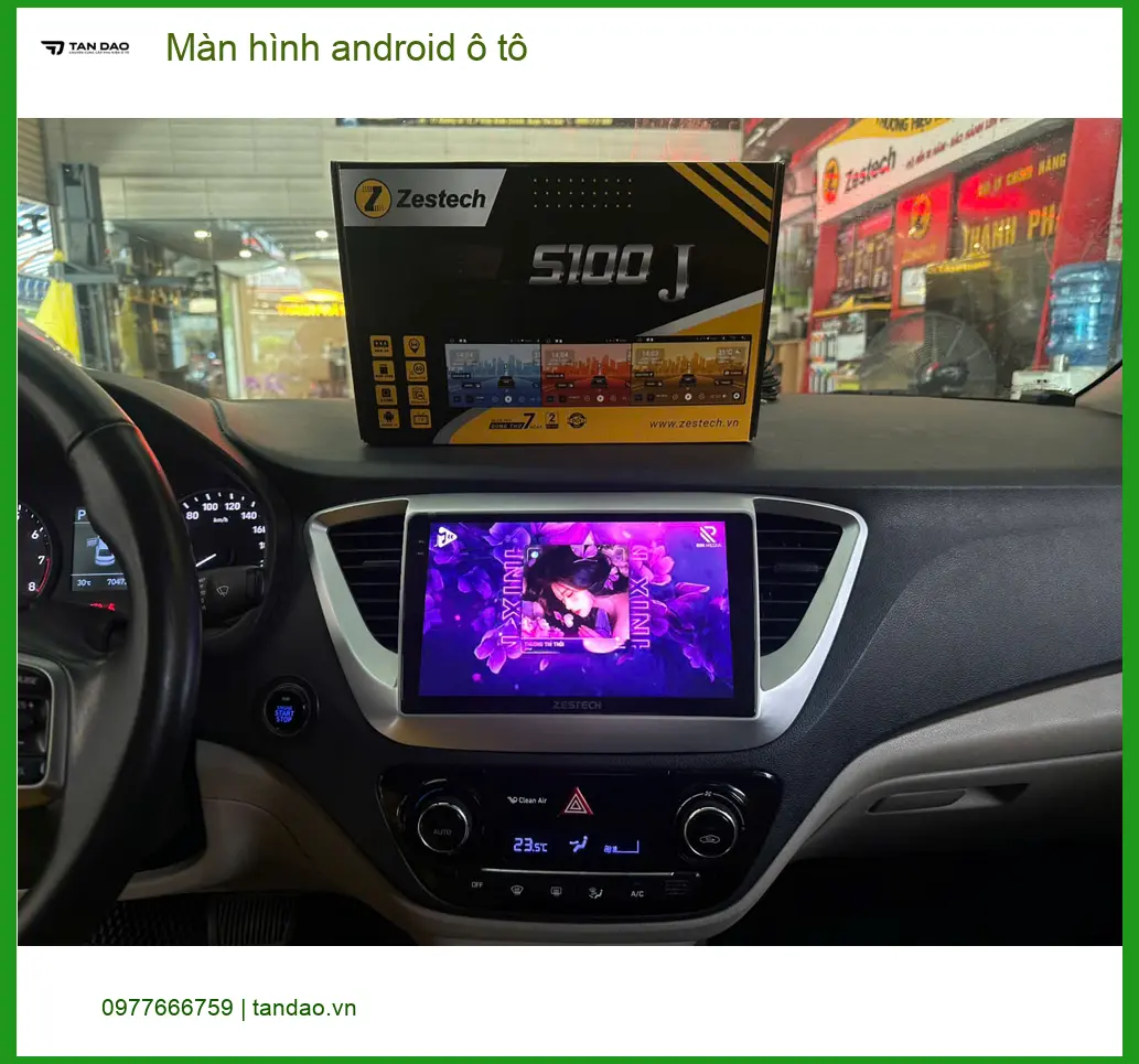 Chị Thảo lắp màn hình Android ô tô cho Honda CRV tại Bình Chánh vì màn zin quá cũ ảnh thực tế 3