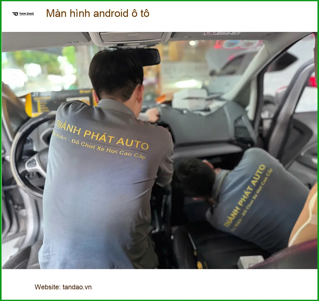 Chị Thanh lắp màn hình Android ô tô Hyundai Santa Fe tại Quận 7 với giá tốt ảnh thực tế 3