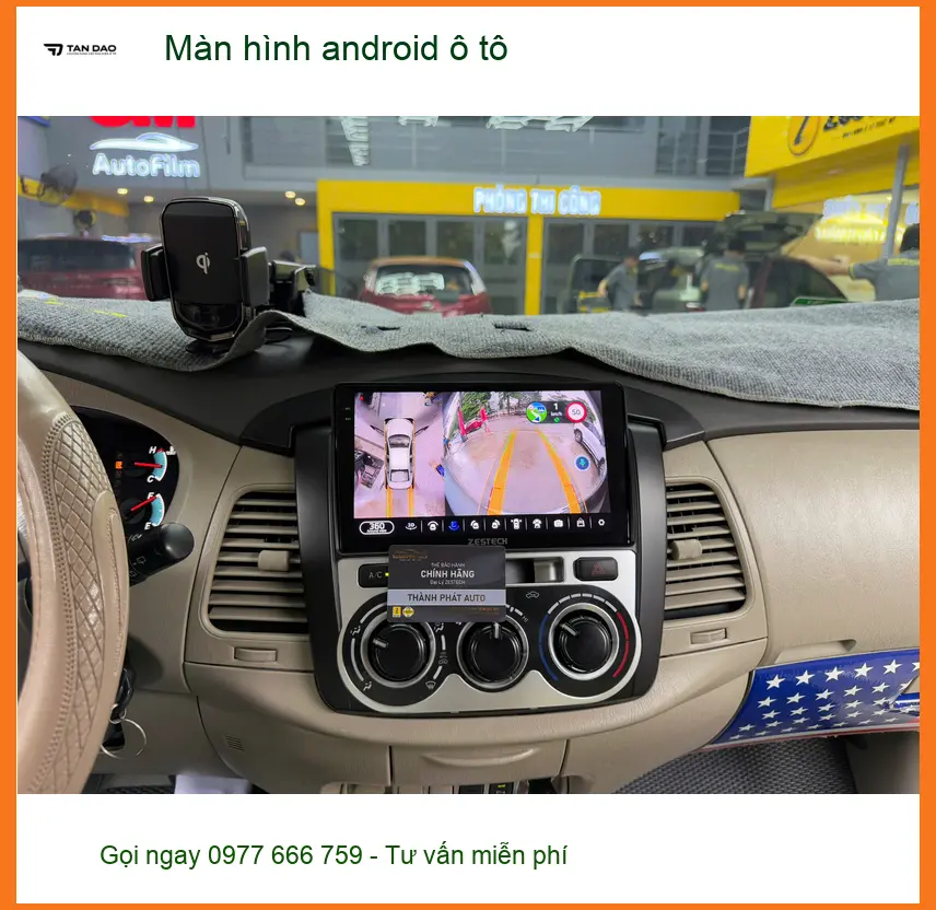 Anh Đạt nâng cấp màn hình Android ô tô Hyundai Santa Fe Quận 7 tích hợp camera 360 ảnh thực tế 2