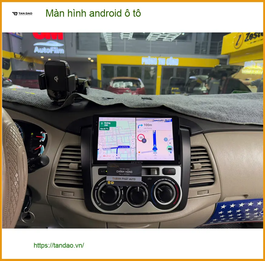 Anh Đạt nâng cấp màn hình Android ô tô Hyundai Santa Fe Quận 7 tích hợp camera 360 ảnh thực tế 3