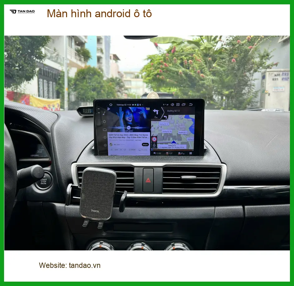Anh Trọng lắp màn hình android ô tô Hyundai Kona Quận Bình Thạnh vì màn zin quá cũ ảnh thực tế 2