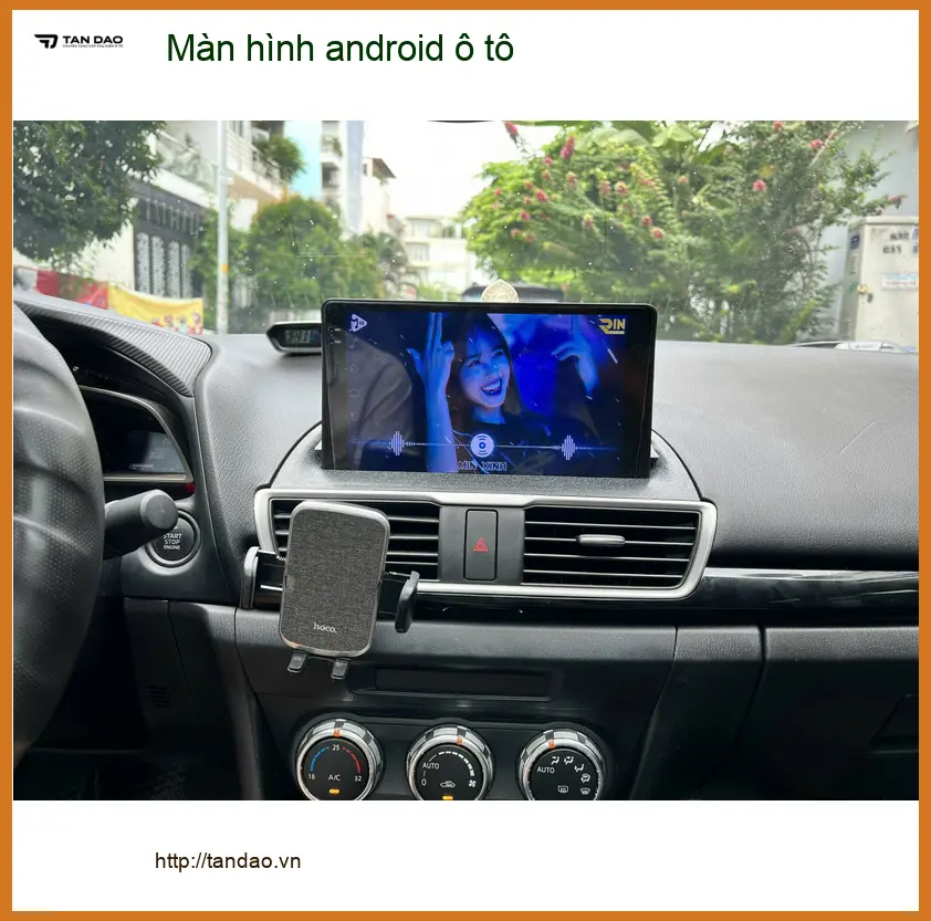 Anh Trọng lắp màn hình android ô tô Hyundai Kona Quận Bình Thạnh vì màn zin quá cũ ảnh thực tế 4