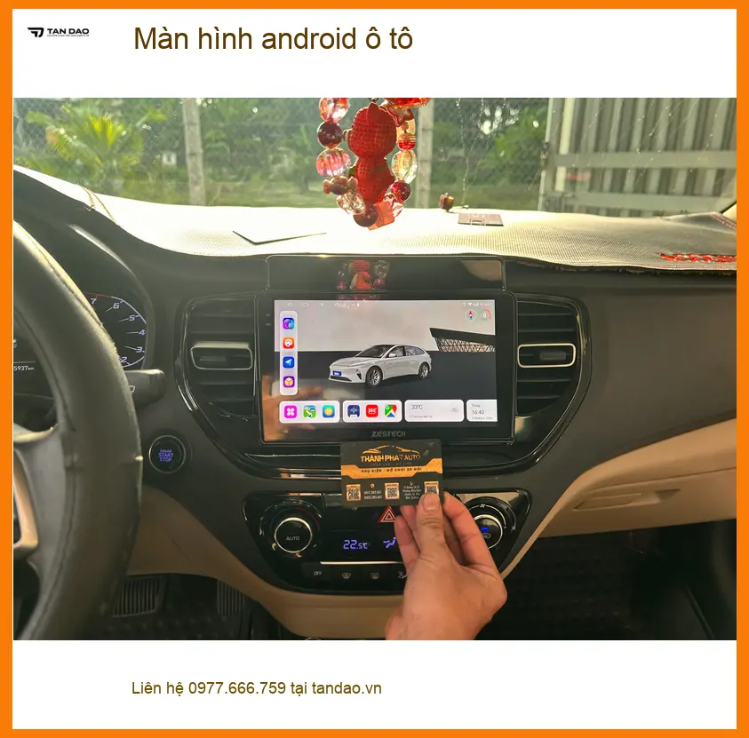 Anh Tùng lắp màn hình android ô tô Hyundai Accent tại Quận 10, nâng tầm trải nghiệm ảnh thực tế 2