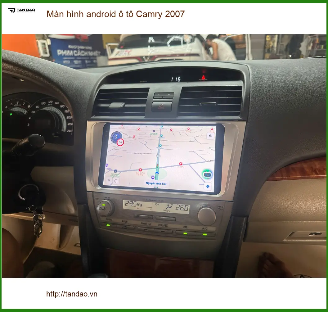 Anh Thành lắp màn hình android ô tô Camry 2007 tại Quận 2 để nâng tầm trải nghiệm lái