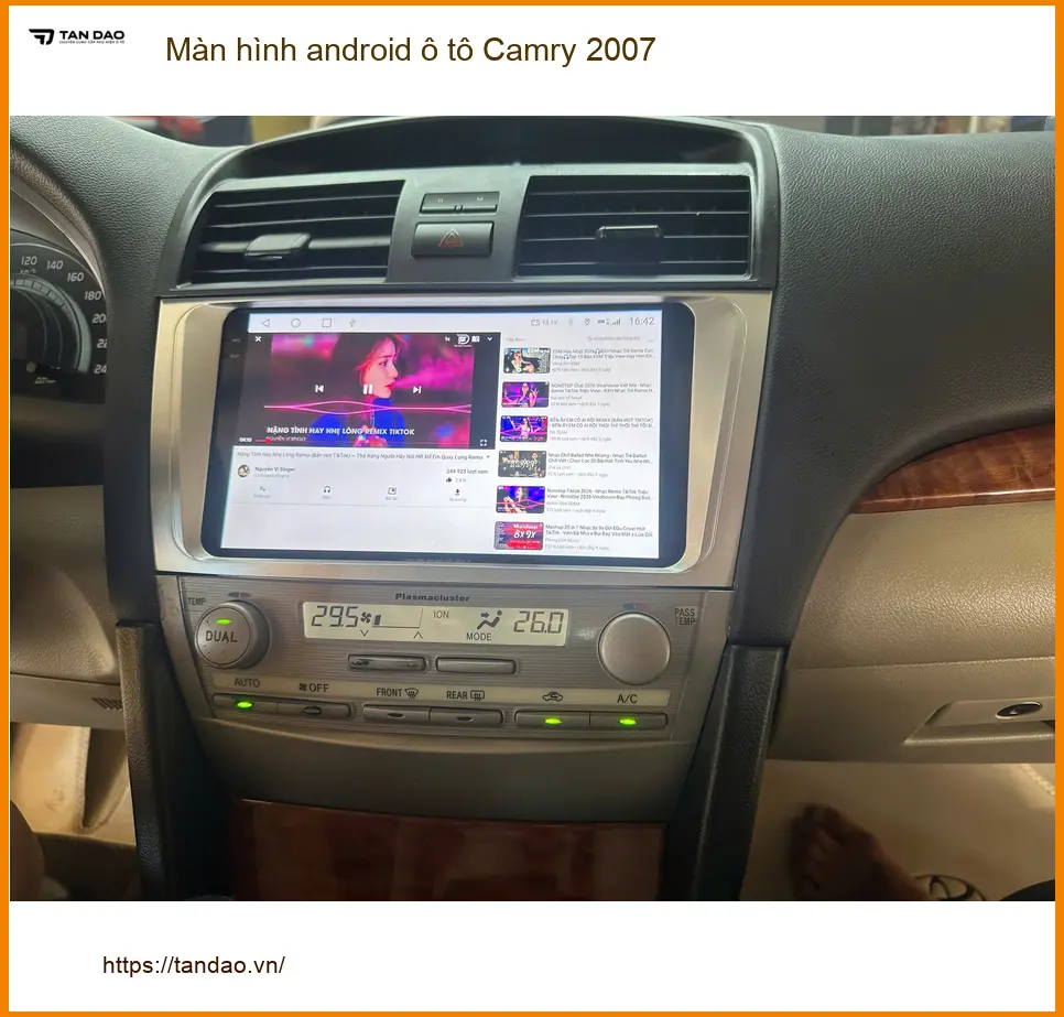 Anh Thành lắp màn hình android ô tô Camry 2007 tại Quận 2 để nâng tầm trải nghiệm lái ảnh thực tế 2