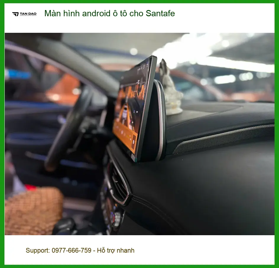Anh Hải lắp màn hình Android ô tô cho Santafe tại Quận 2 nâng cấp tiện nghi