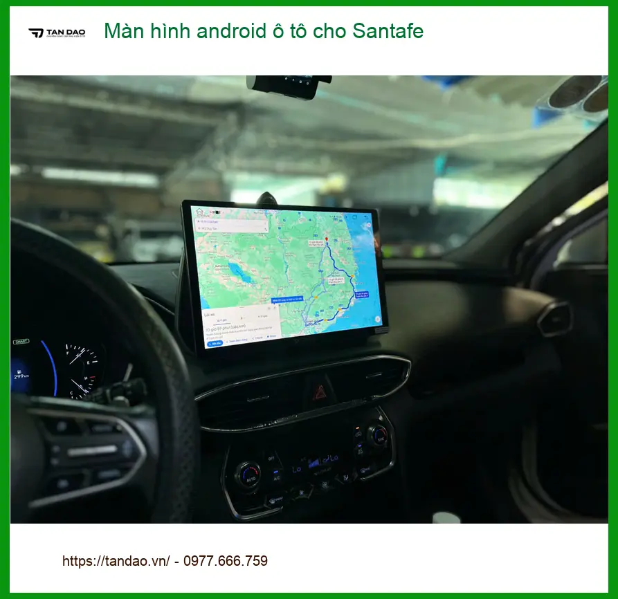 Anh Hải lắp màn hình Android ô tô cho Santafe tại Quận 2 nâng cấp tiện nghi ảnh thực tế 2