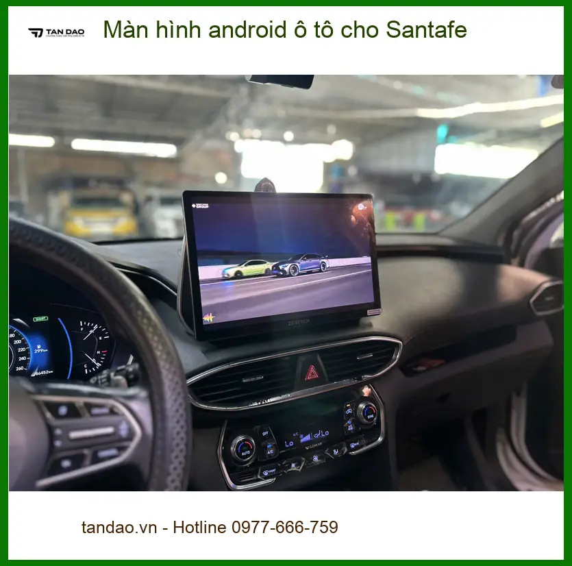 Anh Hải lắp màn hình Android ô tô cho Santafe tại Quận 2 nâng cấp tiện nghi ảnh thực tế 3