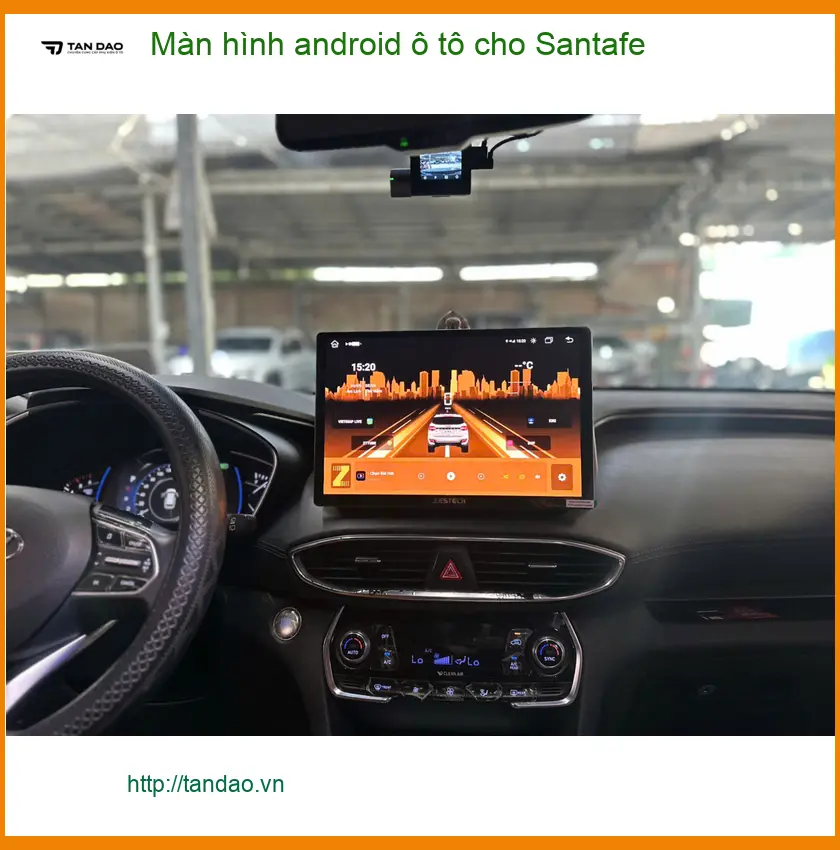 Anh Hải lắp màn hình Android ô tô cho Santafe tại Quận 2 nâng cấp tiện nghi ảnh thực tế 4