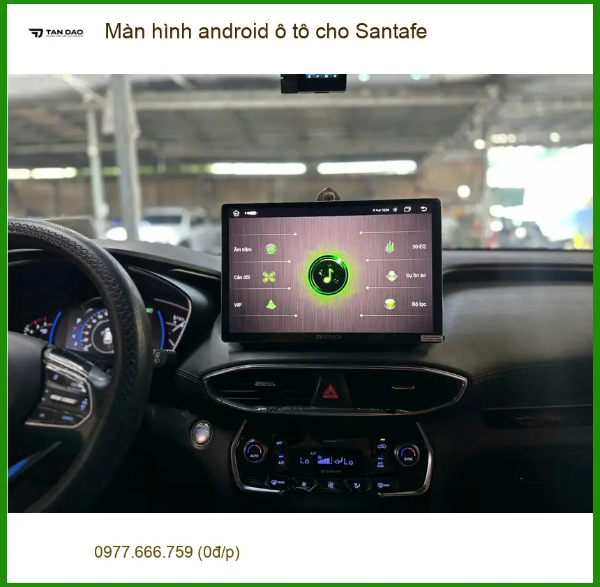 Anh Long lắp Màn hình android ô tô cho Santafe tại Quận Bình Thạnh. ảnh thực tế 3