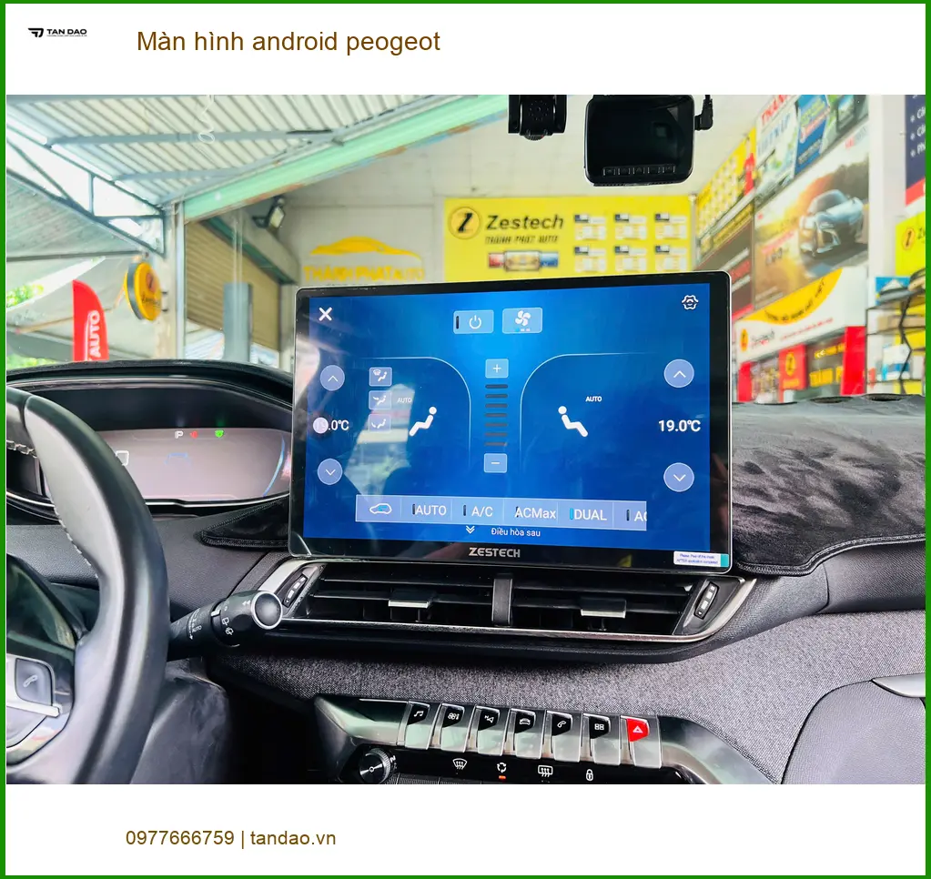 Anh Cường lắp màn hình Android Peugeot tại Quận 1 vì màn zin thiếu tính năng ảnh thực tế 3