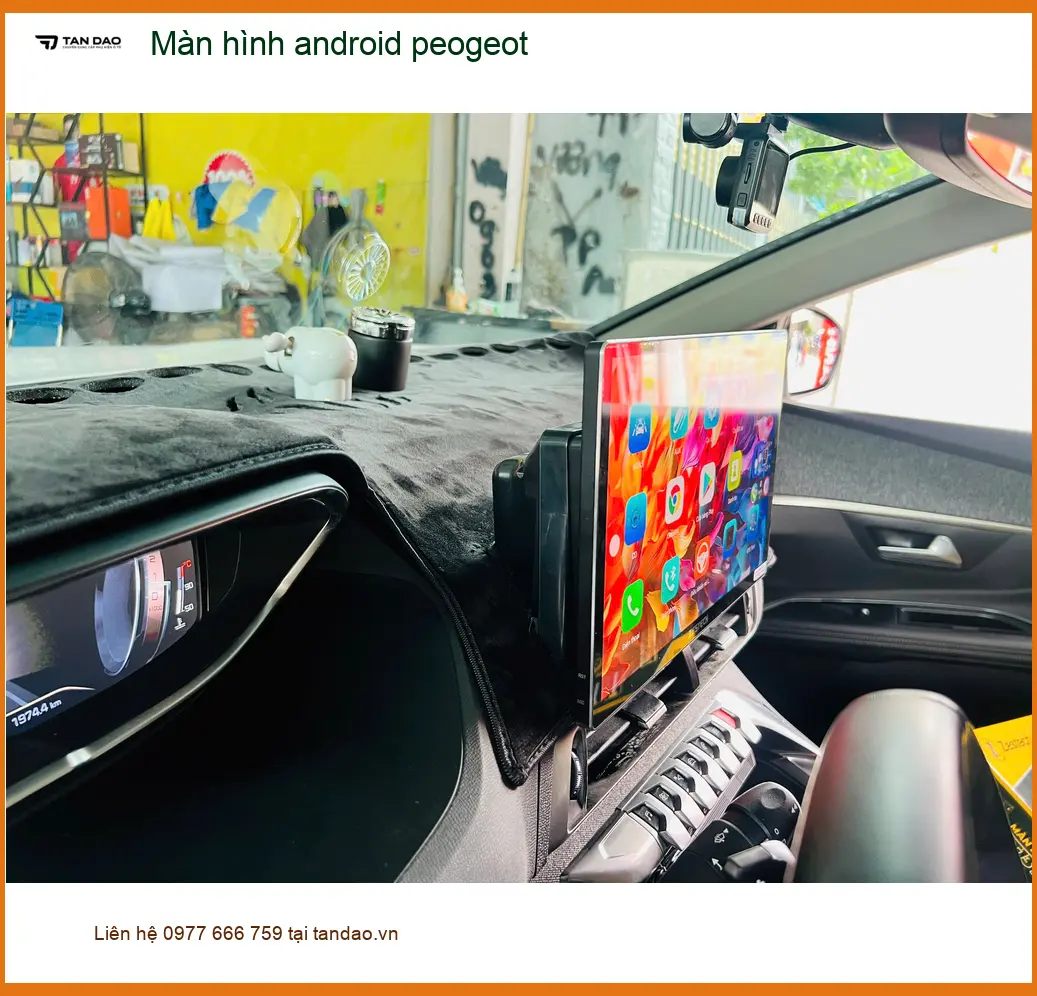 Anh Dũng lắp màn hình android Peugeot 5008 tại Bình Chánh ảnh thực tế 4