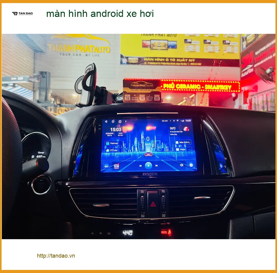Chị Mai Anh nâng cấp màn hình android xe hơi Outlander tại Hóc Môn ảnh thực tế 4