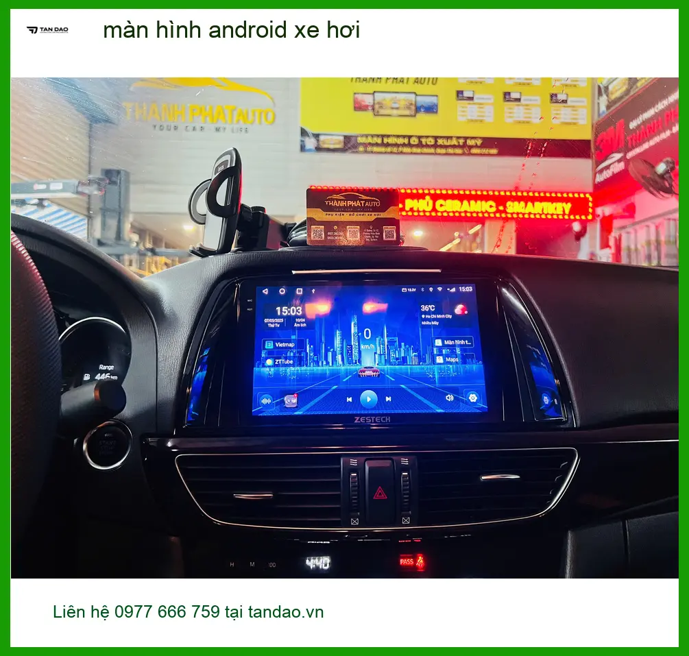 Chị Loan lắp màn hình Android xe hơi cho Hyundai Santa Fe tại Quận 2 để nâng tầm trải nghiệm ảnh thực tế 3