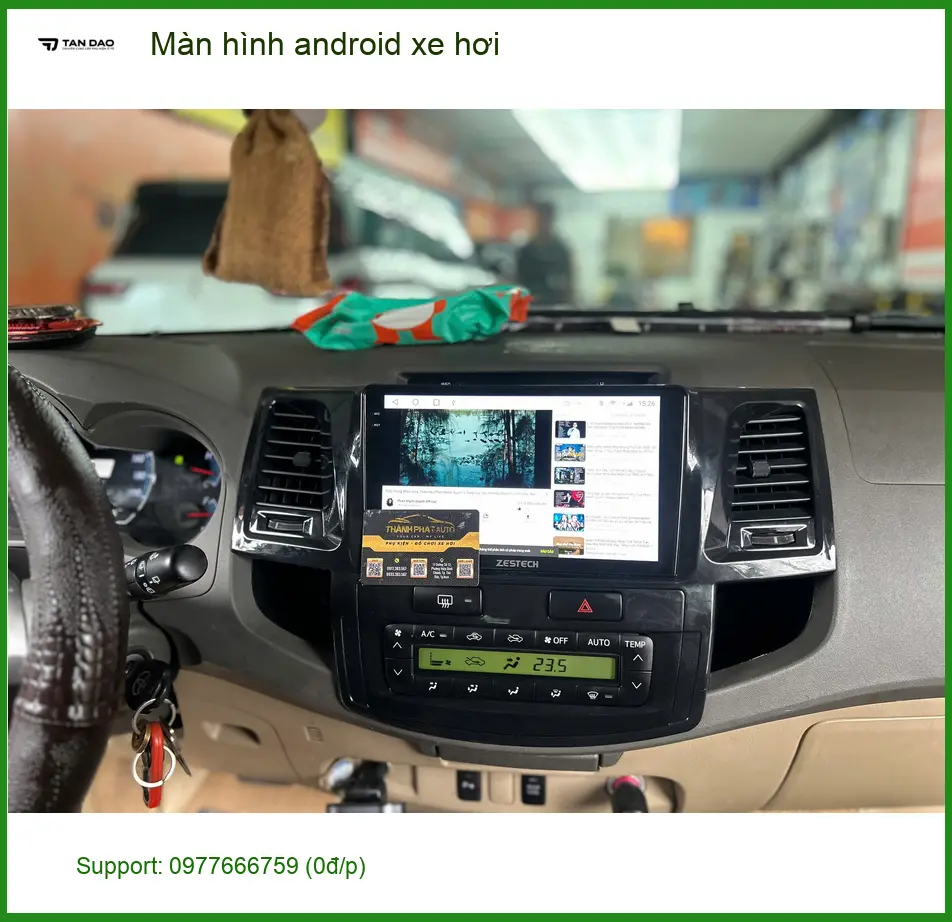 Chú Vinh lắp màn hình android xe hơi cho Toyota Vios tại Quận Bình Thạnh