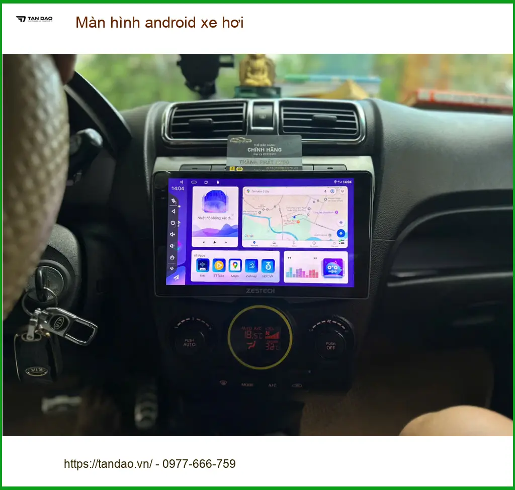 Chị Yến lắp màn hình Android xe Kia Cerato tại Quận 4, giải trí đa năng ảnh thực tế 2