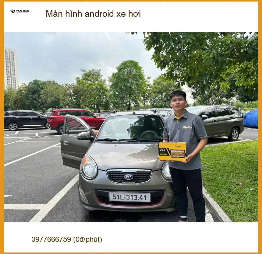 Anh Kiên lắp màn hình android xe hơi Hyundai Elantra tại Quận 12 để tiện đường đi làm ảnh thực tế 2