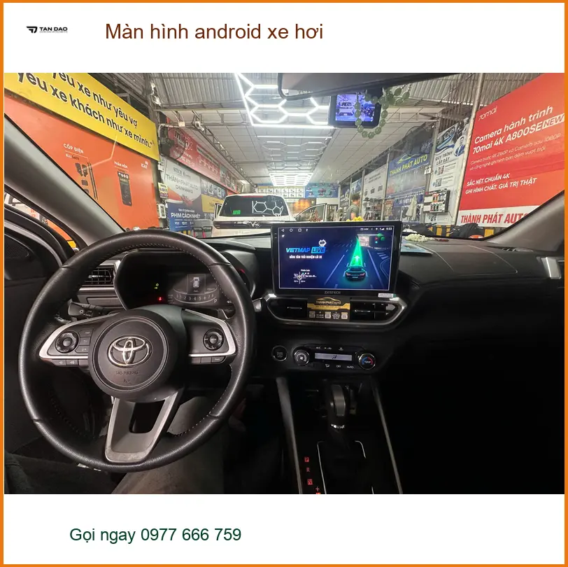 Chị Thảo nâng cấp màn hình Android cho Hyundai Kona ở Quận 2 vì màn zin chậm ảnh thực tế 4