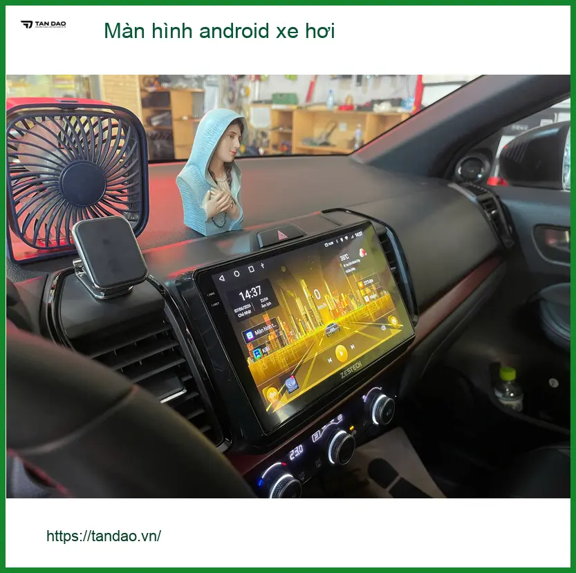 Anh Thành lắp màn hình android Hyundai Accent tại Củ Chi vì màn zin cũ ảnh thực tế 2