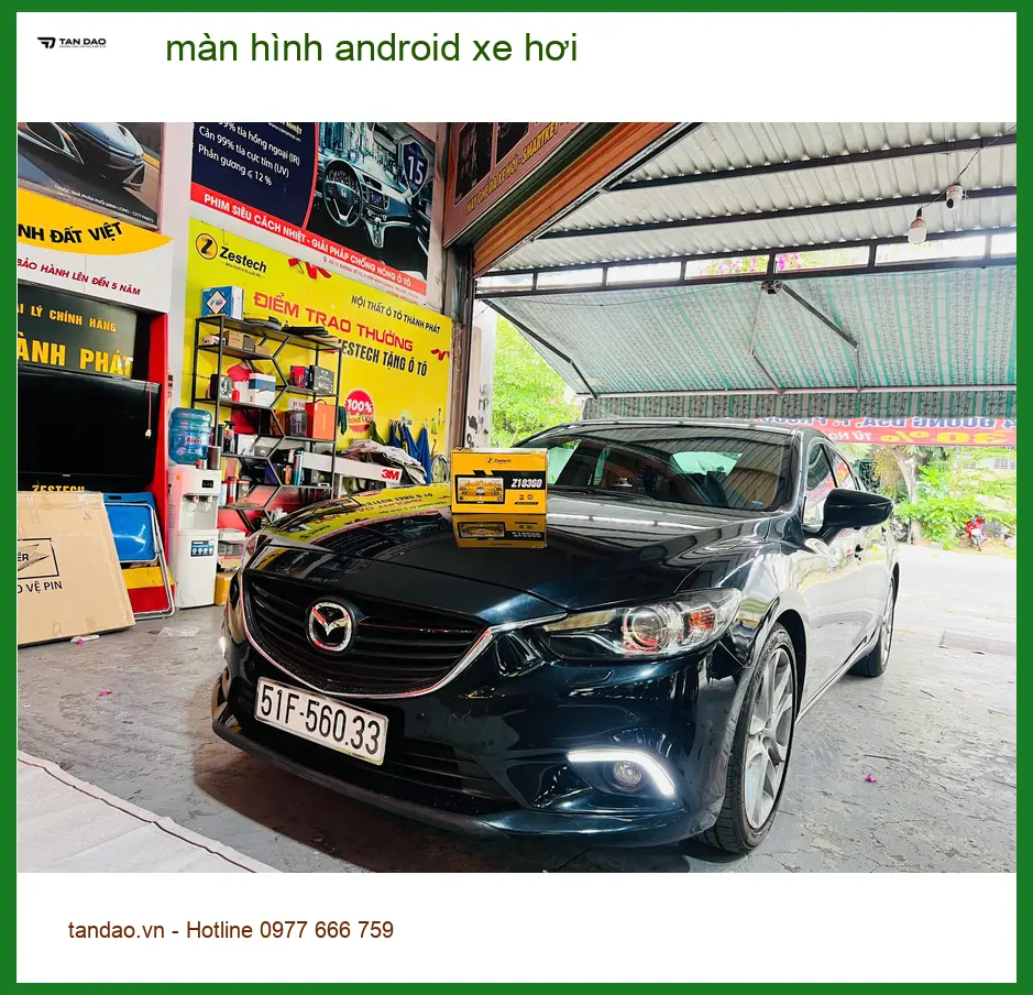 Chị Mai lắp màn hình Android xe hơi Mazda 3 tại Quận 10 vì màn zin quá cũ ảnh thực tế 5