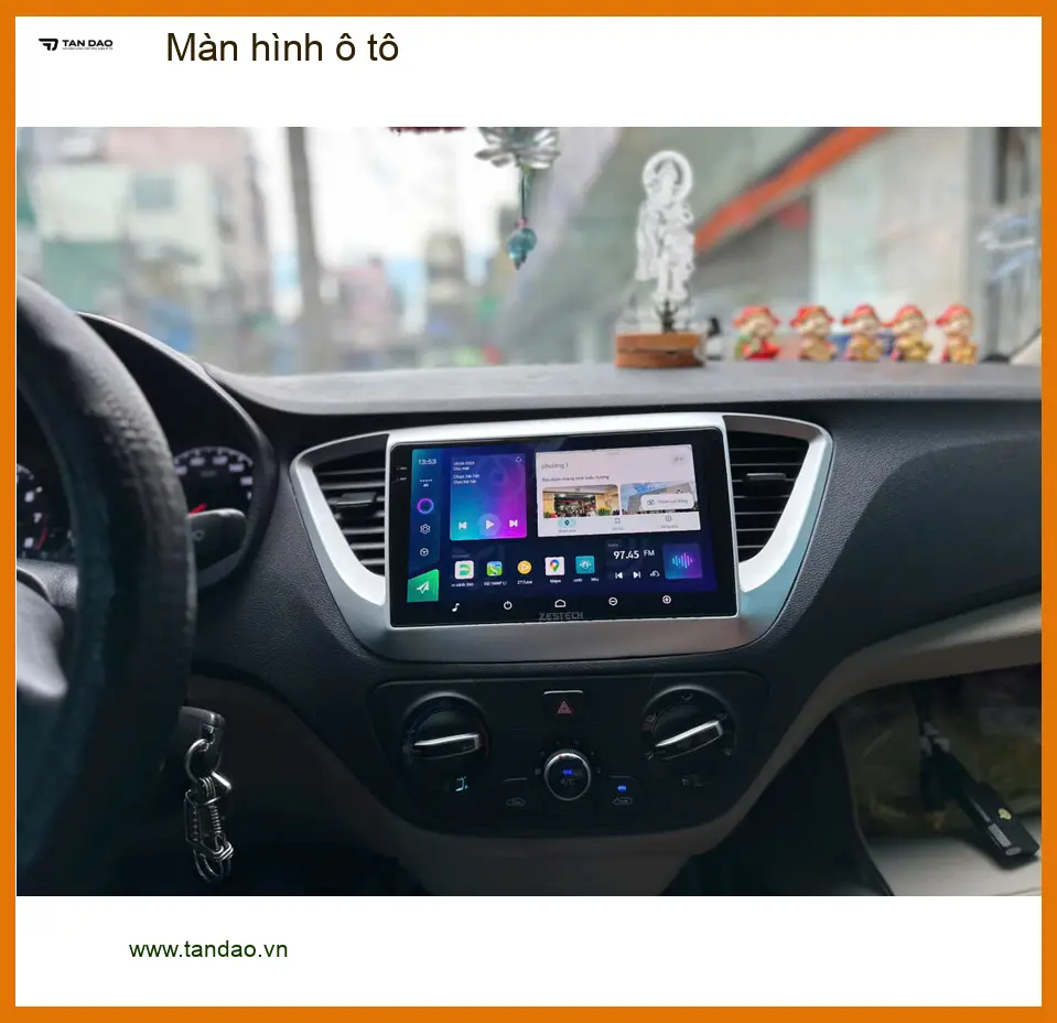 Anh Khải lắp màn hình ô tô Hyundai Accent tại Quận 6 để có Google Maps tiện lợi ảnh thực tế 5