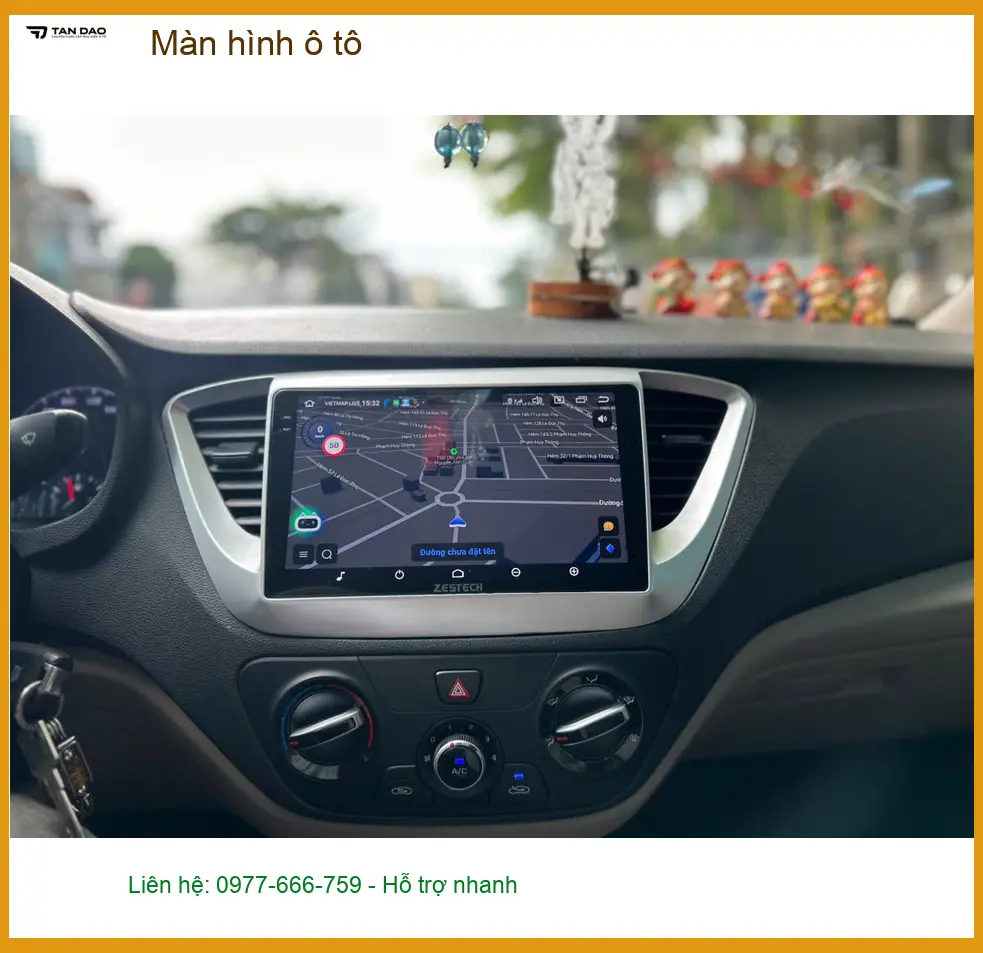 Anh Khải lắp màn hình ô tô cho Hyundai Accent ở Quận 4, tiện lợi dẫn đường ảnh thực tế 2