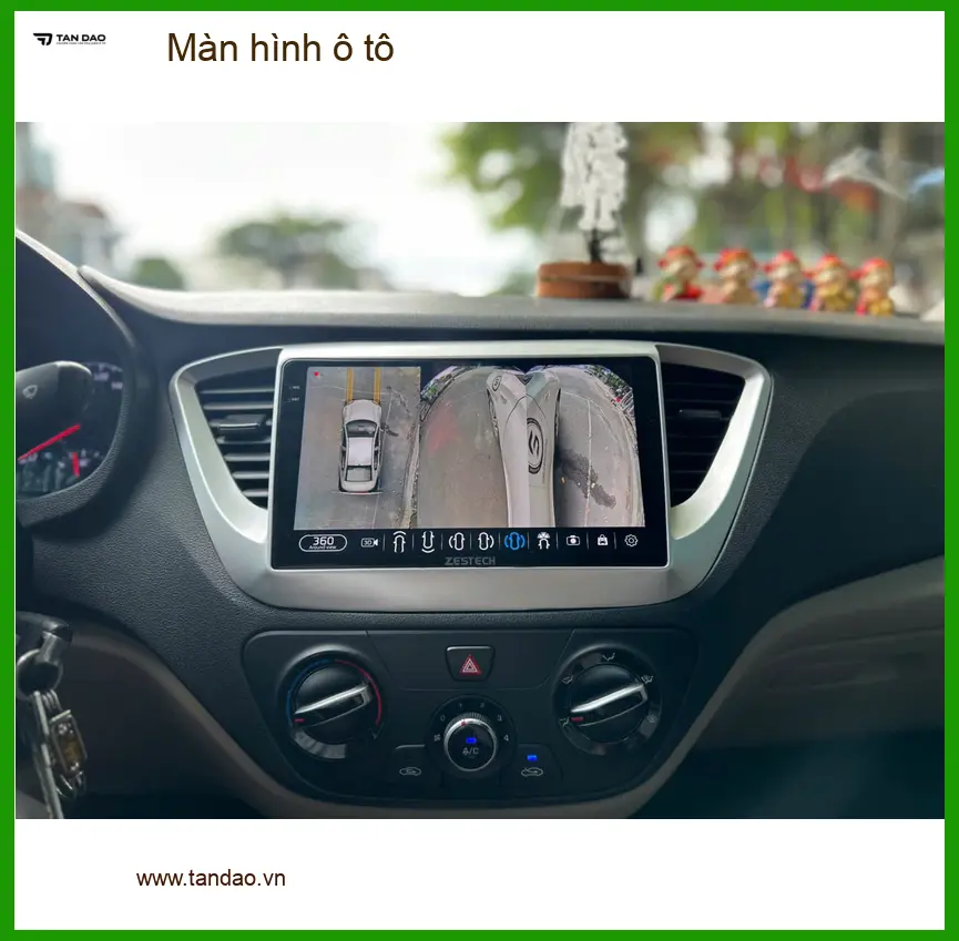 Chị Thảo lắp màn hình ô tô cho Hyundai Accent tại Quận Bình Thạnh vì màn zin quá nhỏ ảnh thực tế 3