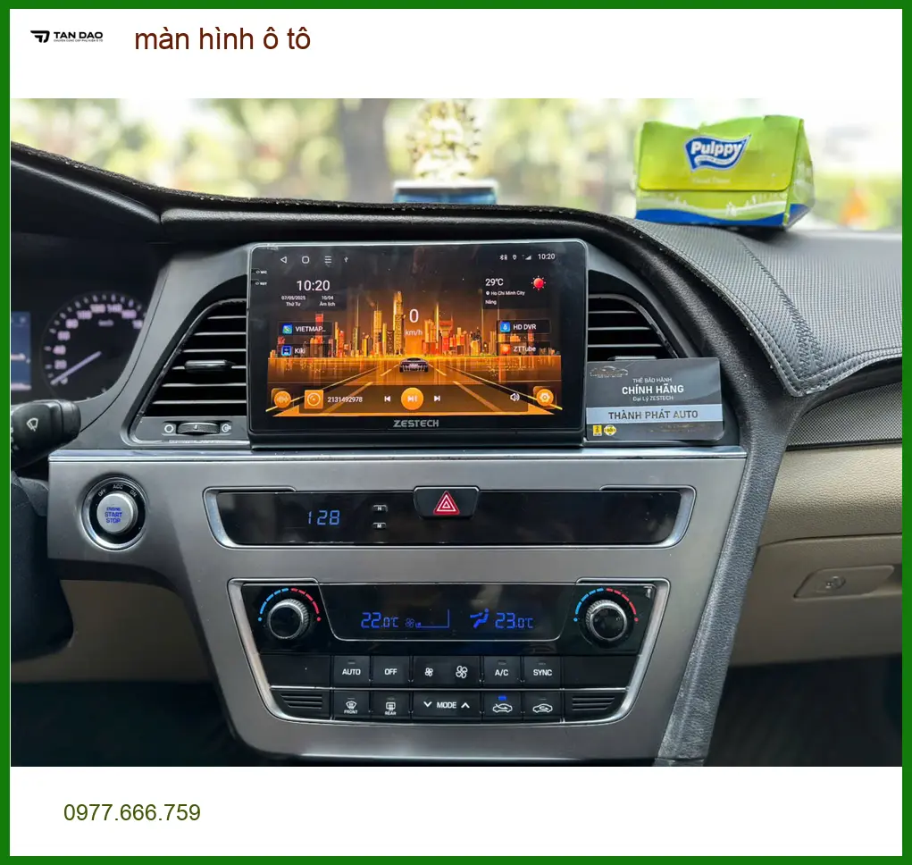 Anh Đức Tài lắp màn hình ô tô cho Hyundai SantaFe tại Quận 12 để nâng cấp giải trí