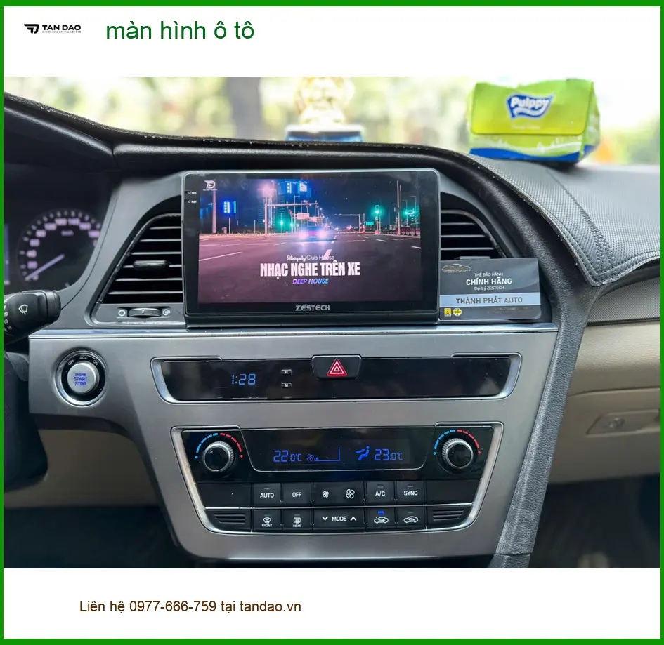 Anh Đức Tài lắp màn hình ô tô cho Hyundai SantaFe tại Quận 12 để nâng cấp giải trí ảnh thực tế 4