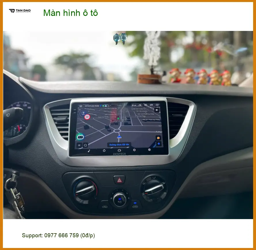 Anh Khôi nâng cấp màn hình ô tô Hyundai SantaFe tại Quận 12 để trải nghiệm lái tốt hơn ảnh thực tế 5