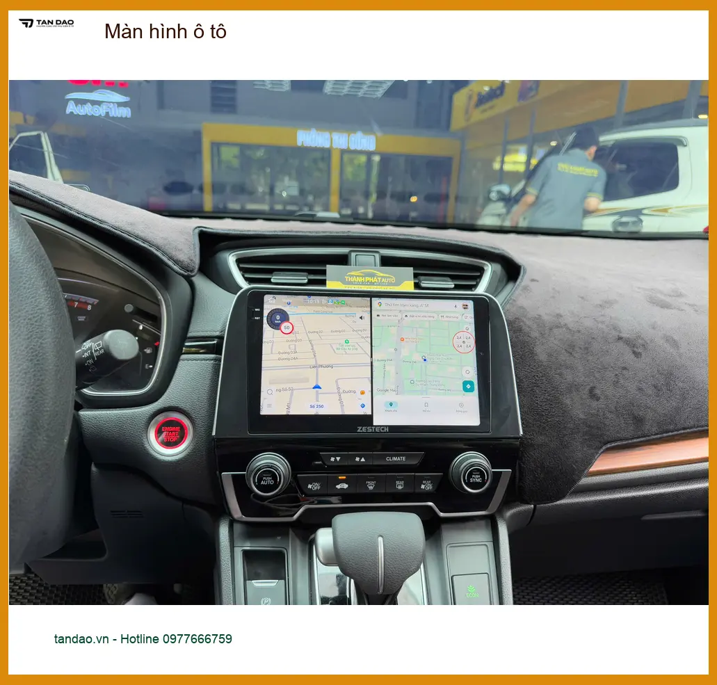 Chị Thảo nâng cấp màn hình ô tô cho Hyundai Accent tại Quận 12 để tiện theo dõi bản đồ ảnh thực tế 2