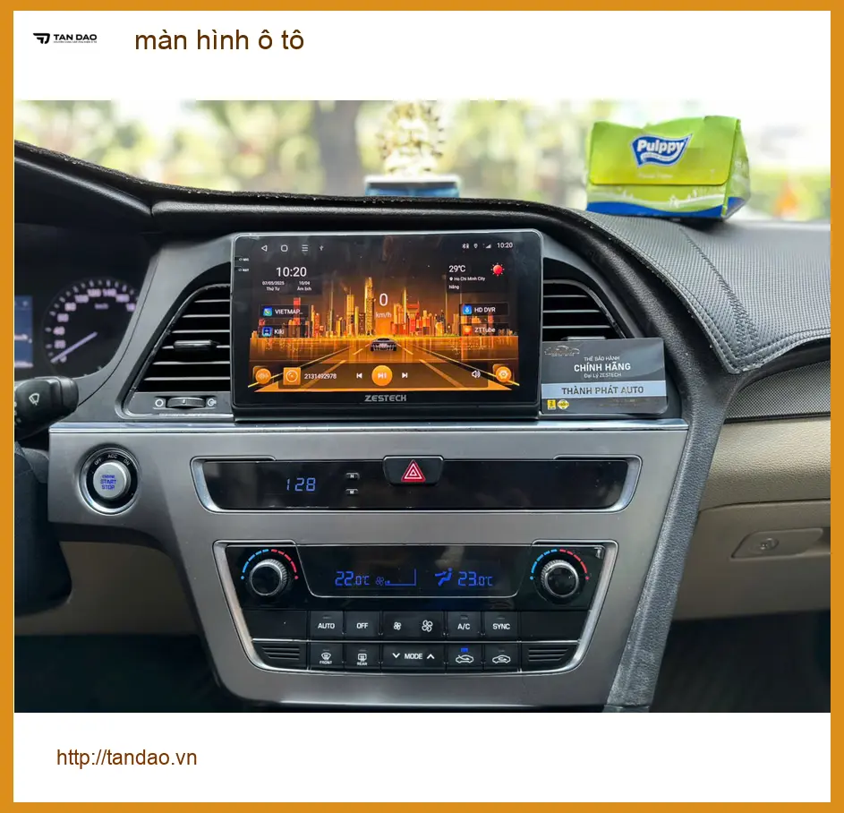Chú Cường lắp màn hình ô tô Zestech cho Hyundai Accent tại Quận 10 để tiện đường di chuyển ảnh thực tế 2