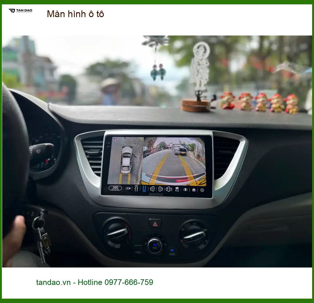 Chị Thảo lắp màn hình ô tô Android cho Ford Everest tại Quận 3 để tiện đường đi làm ảnh thực tế 2