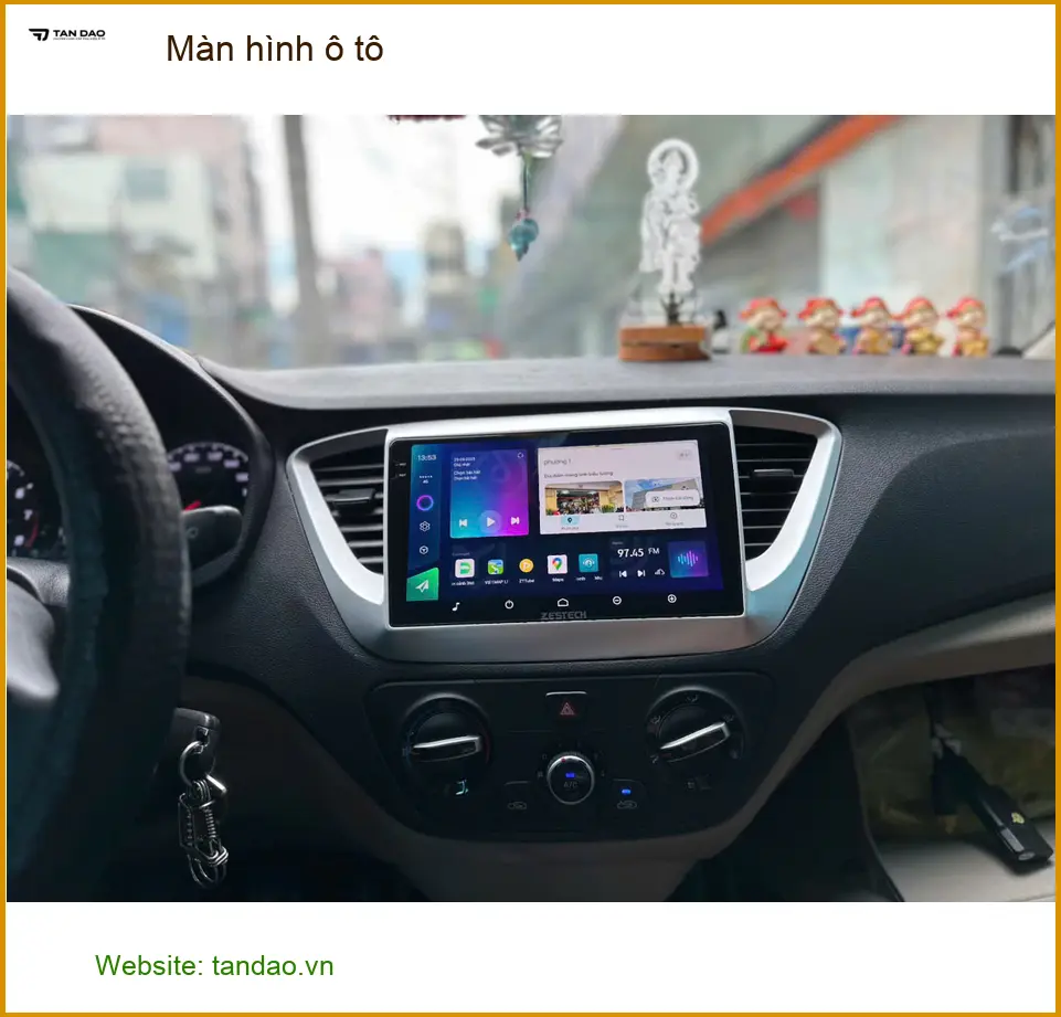 Chị Thảo lắp màn hình ô tô Hyundai Accent tại Quận Thủ Đức - Nâng tầm giải trí ảnh thực tế 2
