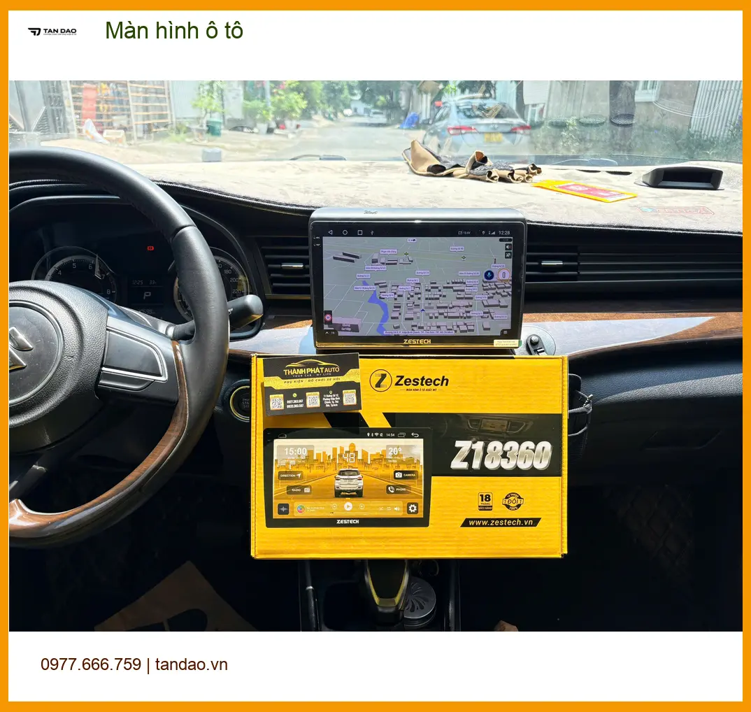 Chị Thảo nâng cấp màn hình ô tô cho Hyundai Accent tại Quận 9 vì màn zin lỗi thời ảnh thực tế 3