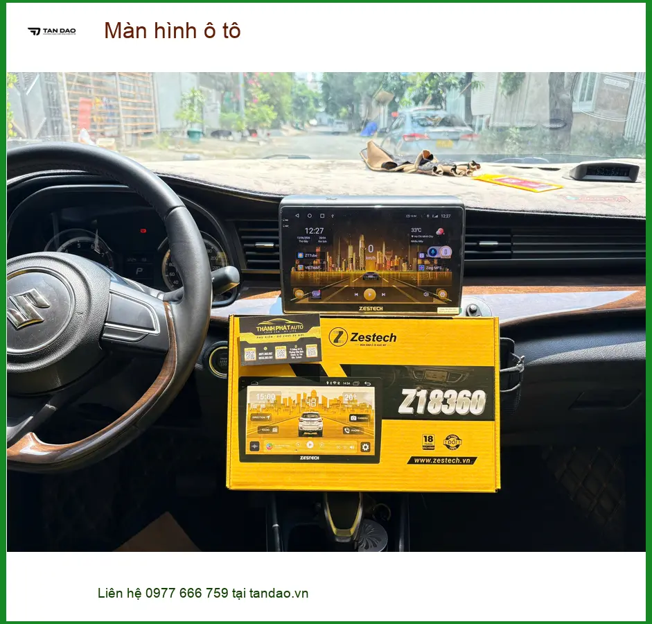 Chị Thảo nâng cấp màn hình ô tô cho Hyundai Accent tại Quận 9 vì màn zin lỗi thời ảnh thực tế 4