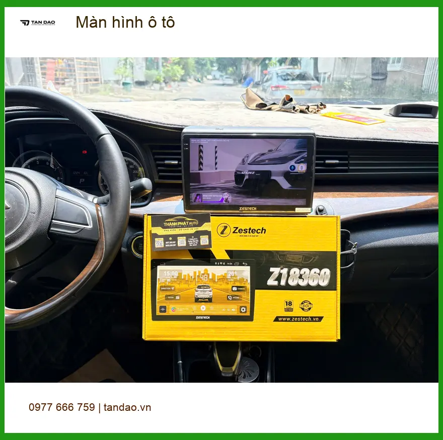 Chị Thảo nâng cấp màn hình ô tô cho Hyundai Accent tại Quận 9 vì màn zin lỗi thời ảnh thực tế 5
