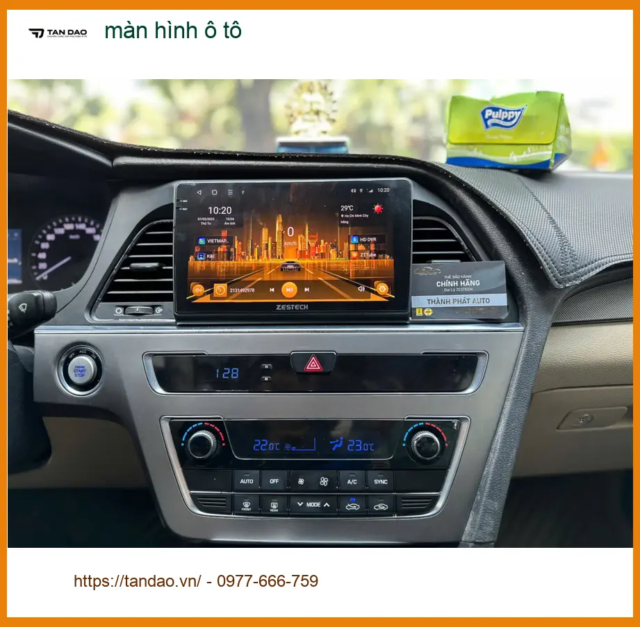 Anh Tấn lắp màn hình ô tô cho Hyundai Accent tại Nhà Bè để dễ dàng xem bản đồ ảnh thực tế 4