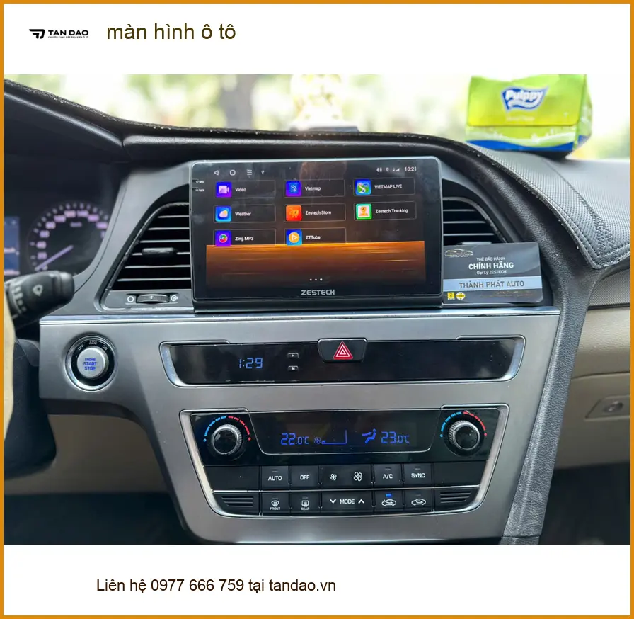 Anh Tấn lắp màn hình ô tô cho Hyundai Accent tại Nhà Bè để dễ dàng xem bản đồ ảnh thực tế 5