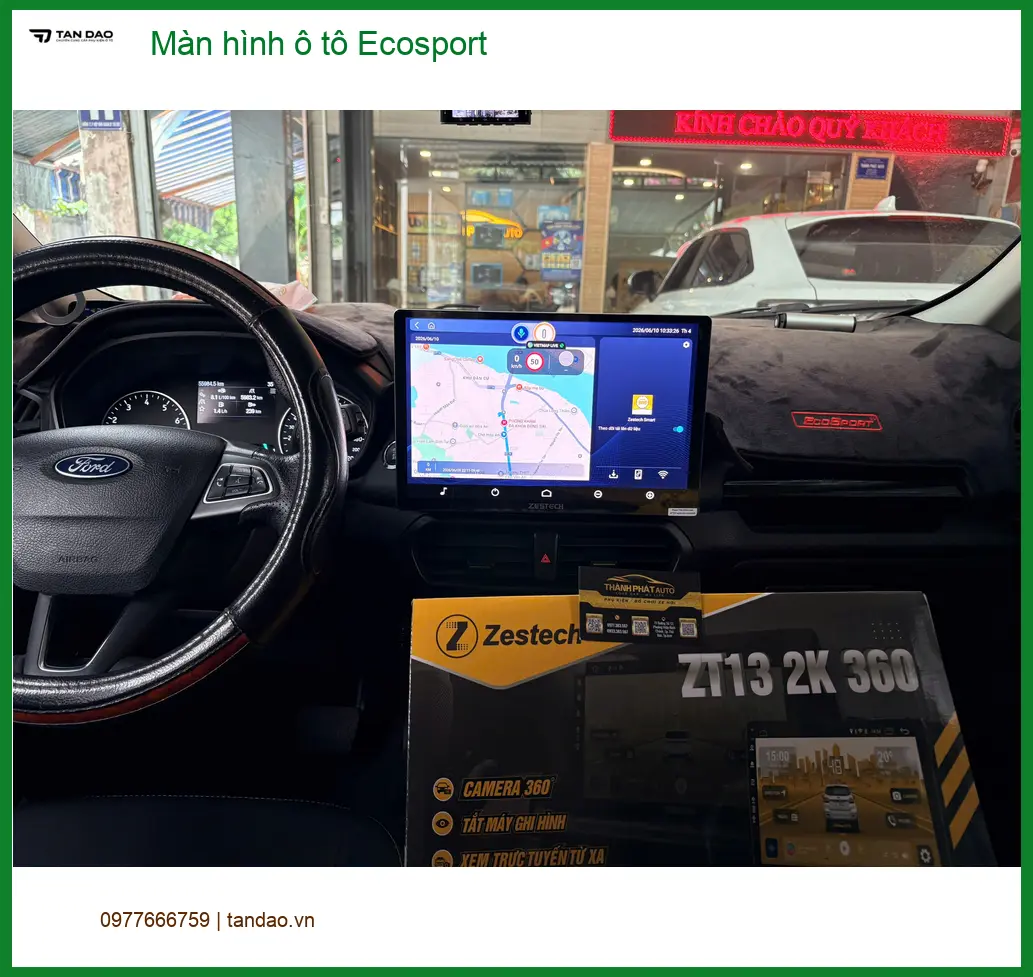 Anh Long lắp màn hình ô tô cho Ford Ecosport tại Quận 12 để xem YouTube