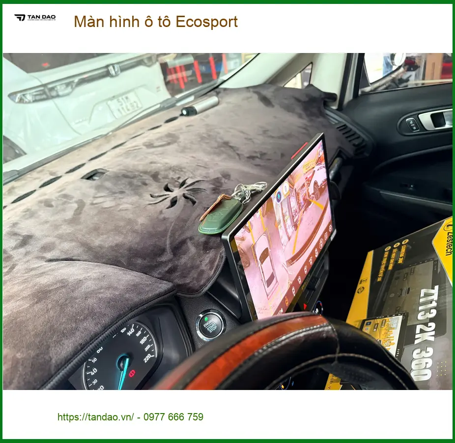 Anh Long lắp màn hình ô tô cho Ford Ecosport tại Quận 12 để xem YouTube ảnh thực tế 3