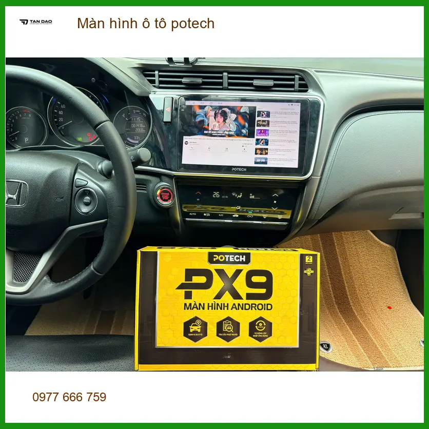 Anh Minh lắp màn hình Potech cho Toyota Camry tại Củ Chi, trải nghiệm giải trí đỉnh cao