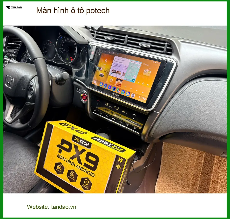Anh Minh lắp màn hình Potech cho Kia K3 tại Thủ Đức để tiện dẫn đường