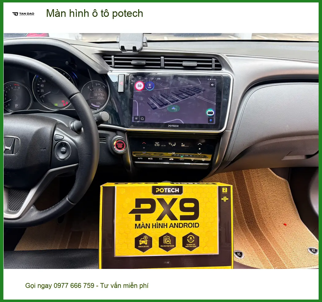 Chú Đăng lắp màn hình Potech cho Hyundai Accent tại Nhà Bè để nâng cấp tiện ích ảnh thực tế 4