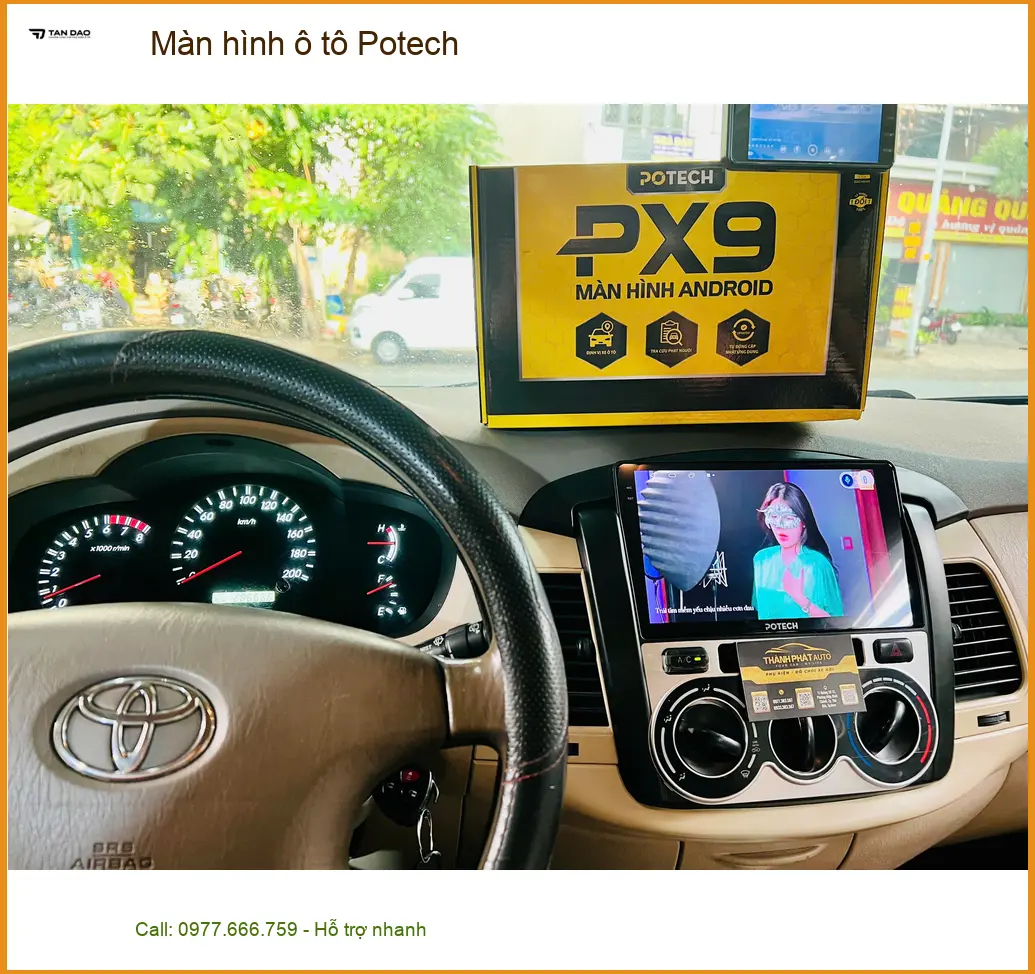 Chị Thảo lắp màn hình Potech cho Hyundai Accent tại Quận Thủ Đức vì cần nhiều tính năng hơn